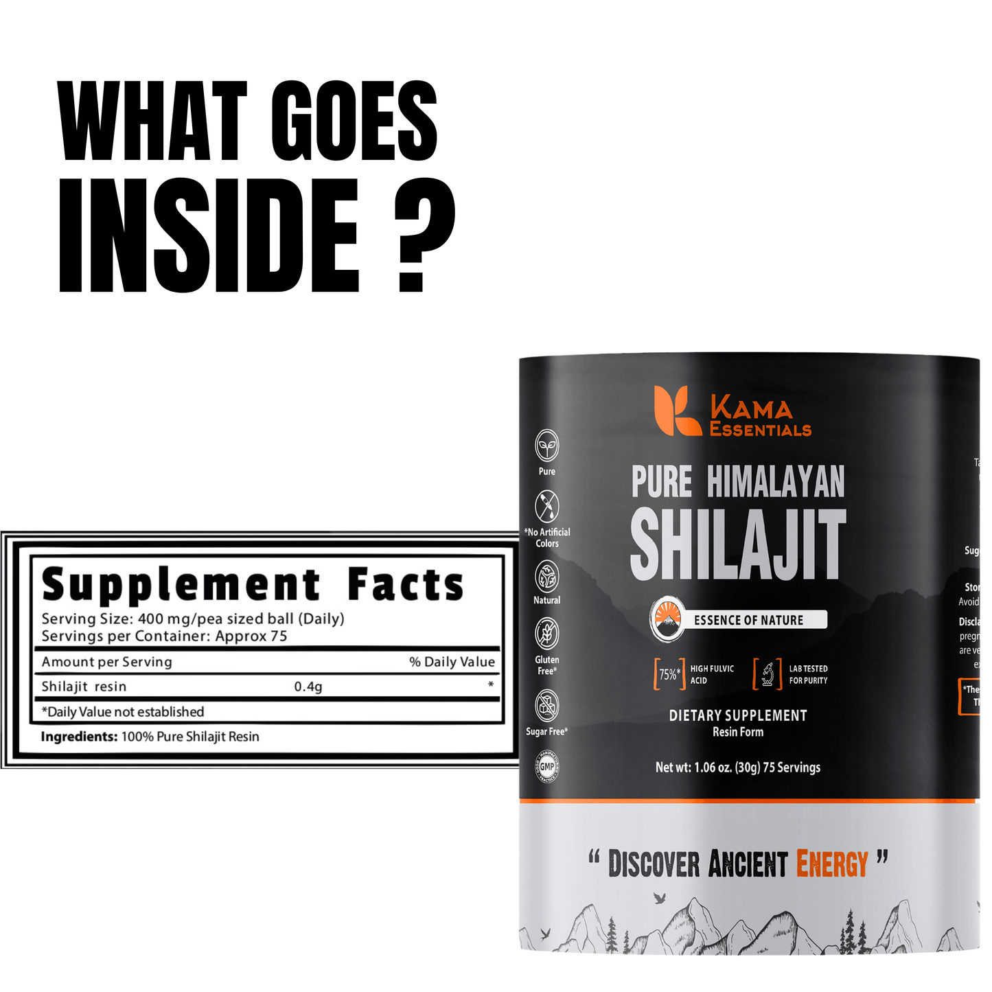Golden Grade A Himalayan Shilajit Resin – Premium Shilajit for Men & Women – Boosts Energy & Immunity – Packed with 85+ Trace Minerals & 75%+ Fulvic Acid – Lab-Tested, 30g
