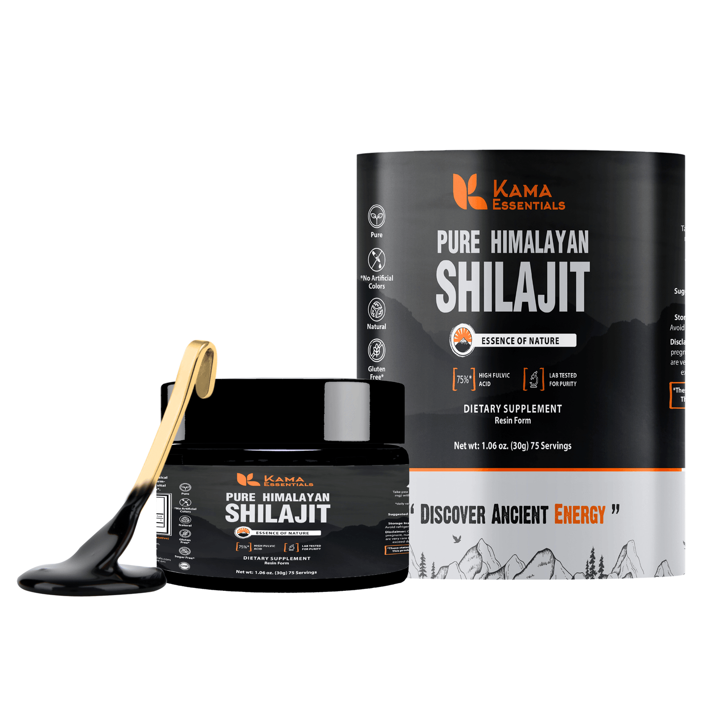 Golden Grade A Himalayan Shilajit Resin – Premium Shilajit for Men & Women – Boosts Energy & Immunity – Packed with 85+ Trace Minerals & 75%+ Fulvic Acid – Lab-Tested, 30g